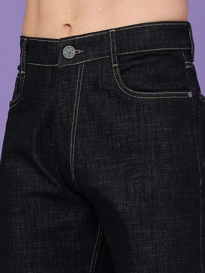 Men Plain Mid Rise Full Length Straight Jeans - 22357179 -  Standard Image - 1