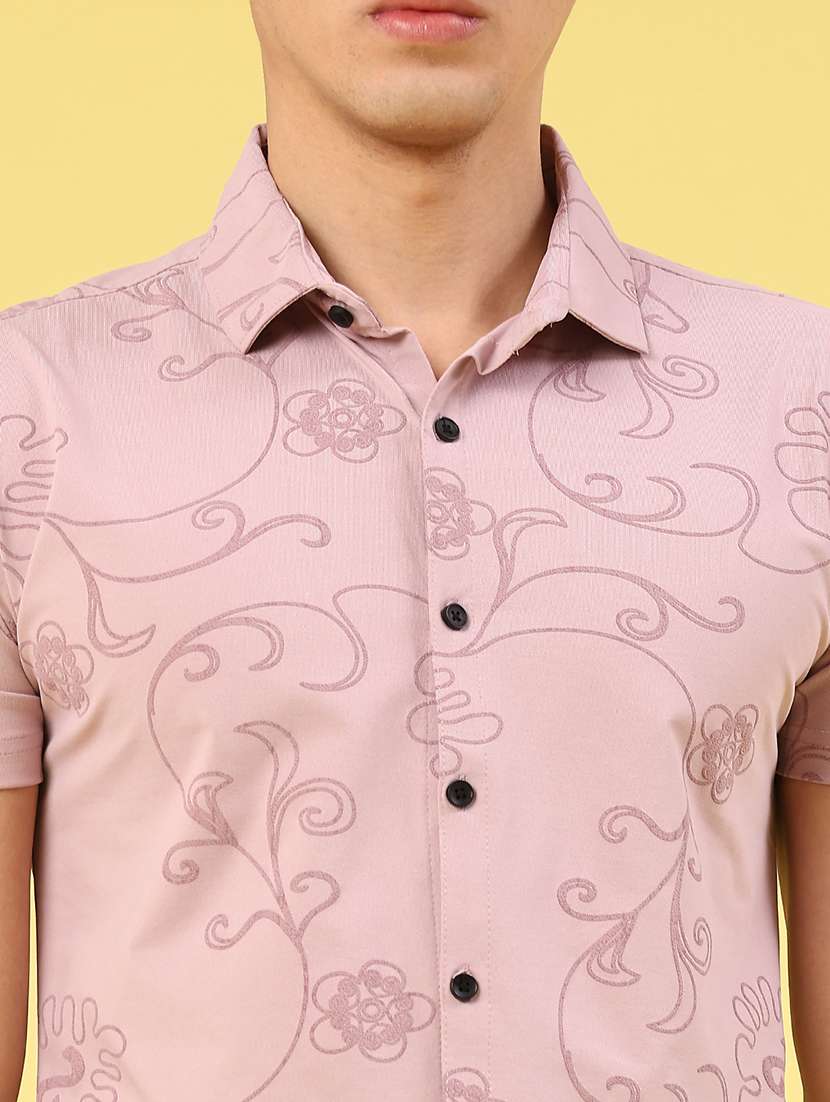 men printed collared short sleeve shirt - 22357195 -  Standard Image - 1