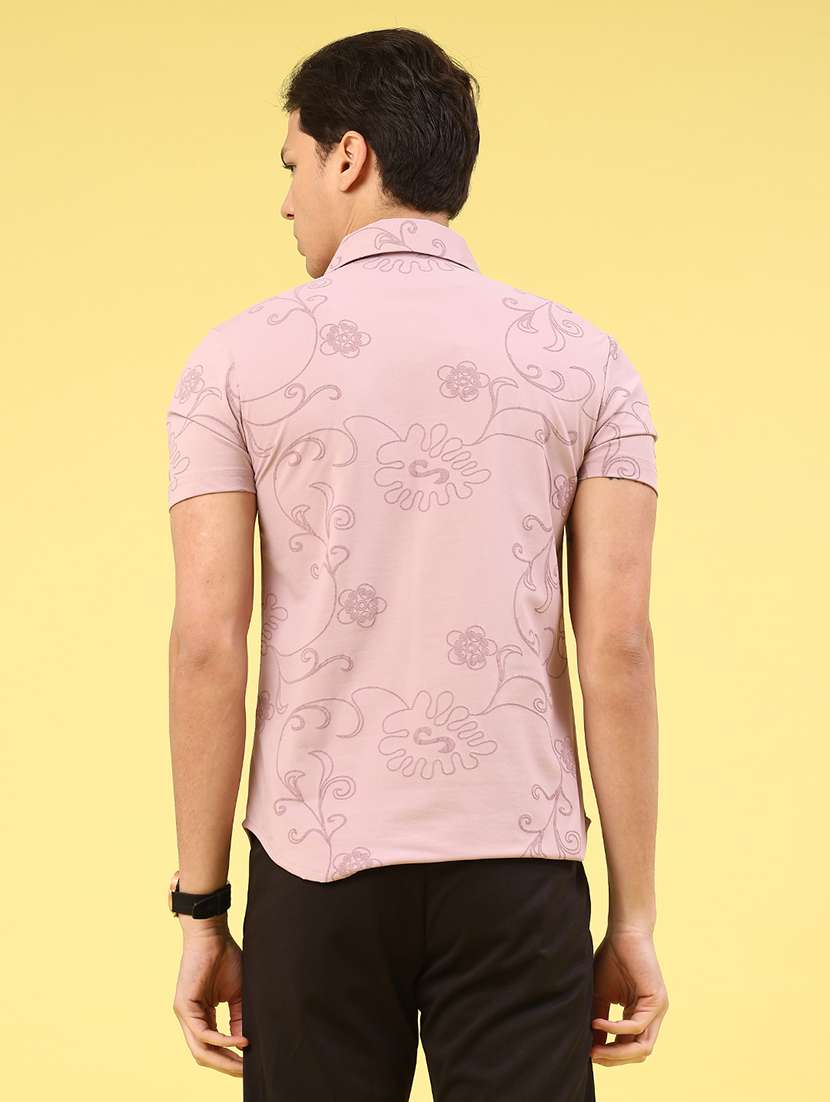 men printed collared short sleeve shirt - 22357195 -  Standard Image - 4