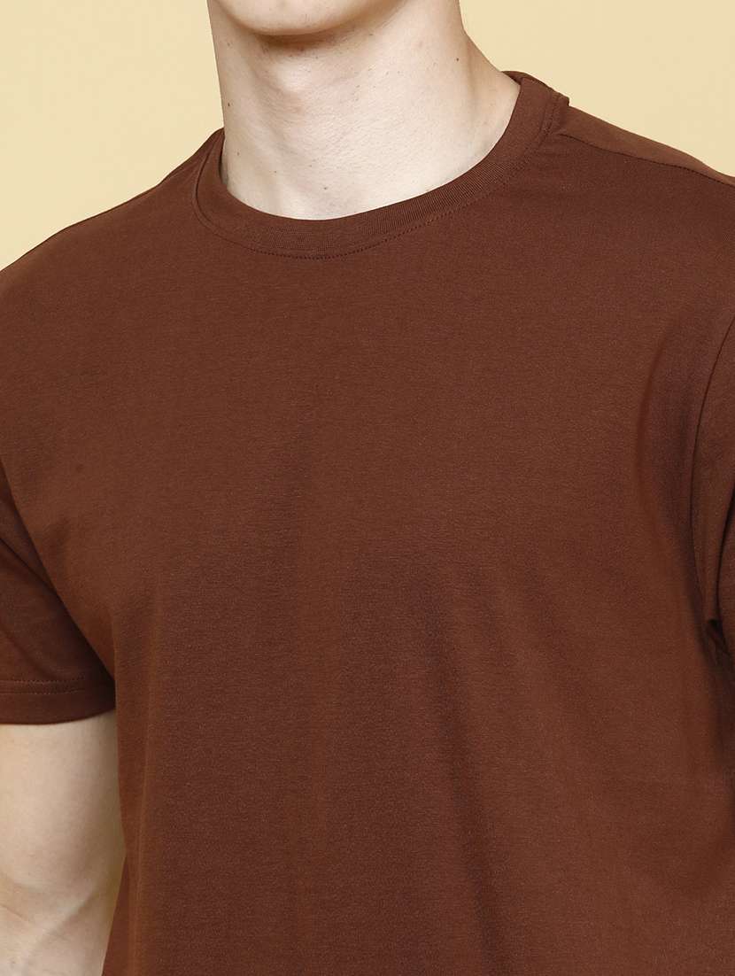 men solid short sleeve regular fit t-shirt - 22357261 -  Standard Image - 1