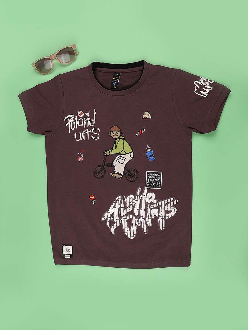 boys printed short sleeves regular t-shirt - 22357306 -  Standard Image - 1