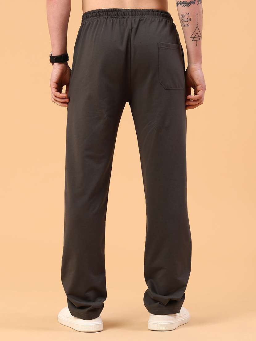 grey cotton  full length track pant - 22357367 -  Standard Image - 4