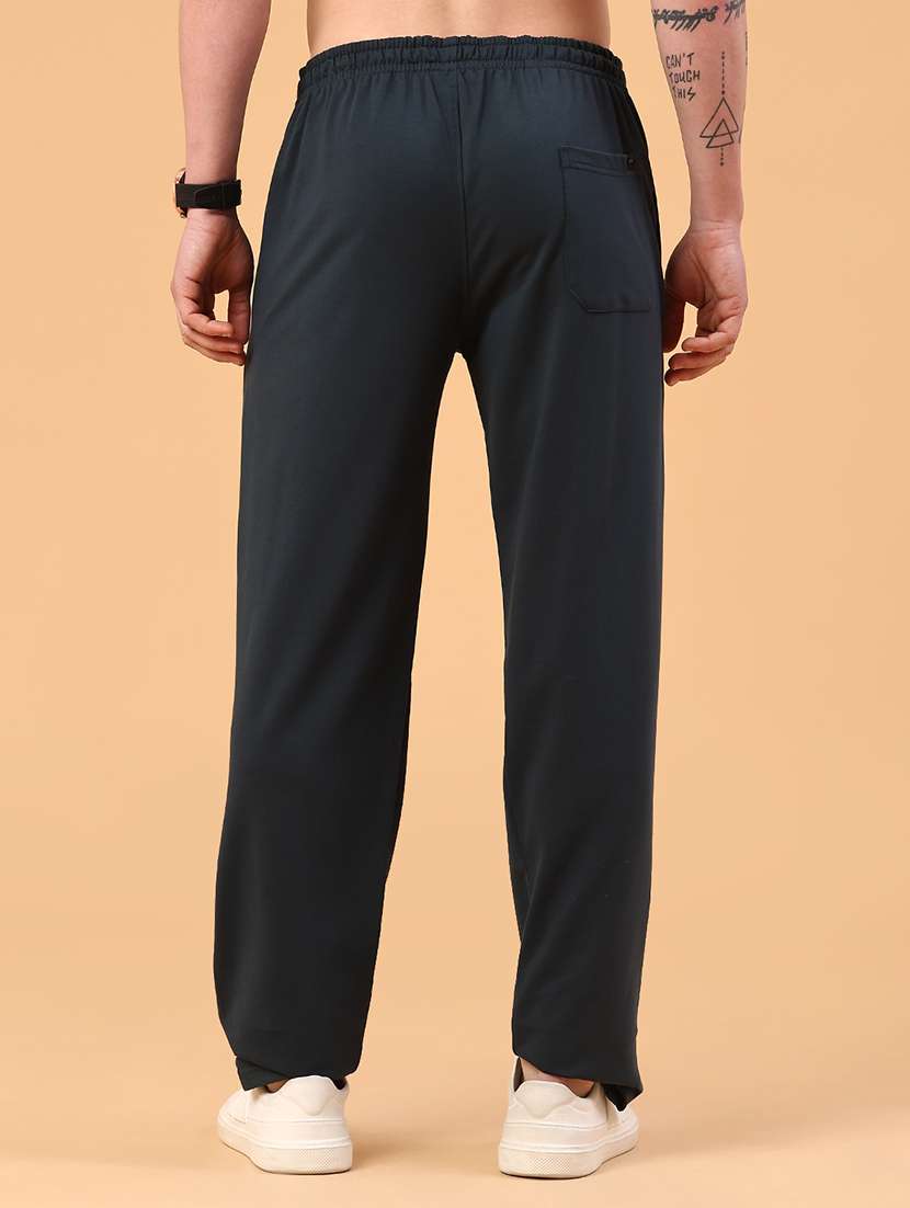 blue cotton  full length track pant - 22357370 -  Standard Image - 4