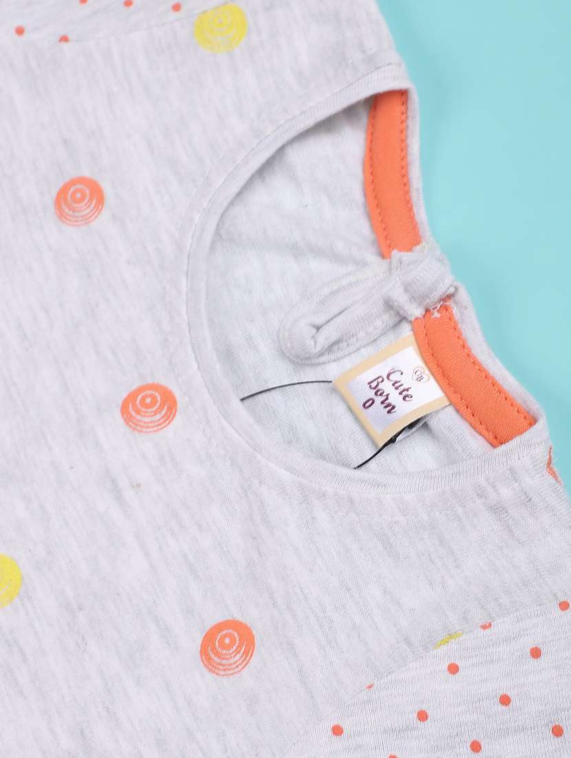 orange cotton combo infant twin set - 22357373 -  Standard Image - 4