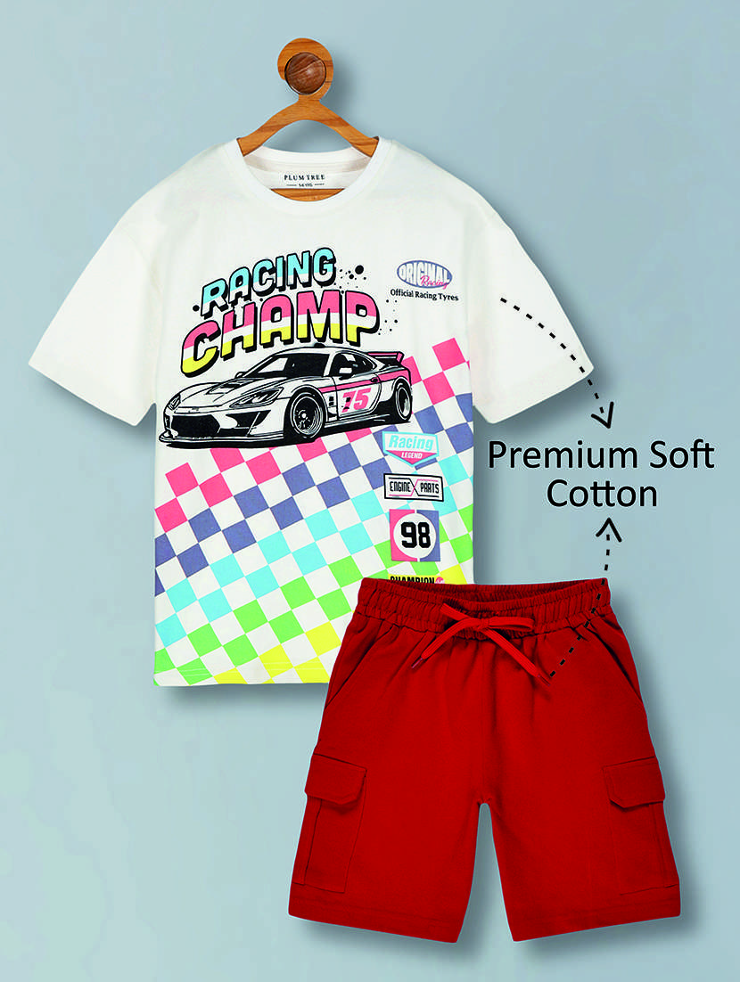 boys printed t-shirt and shorts set - 22357505 -  Standard Image - 1