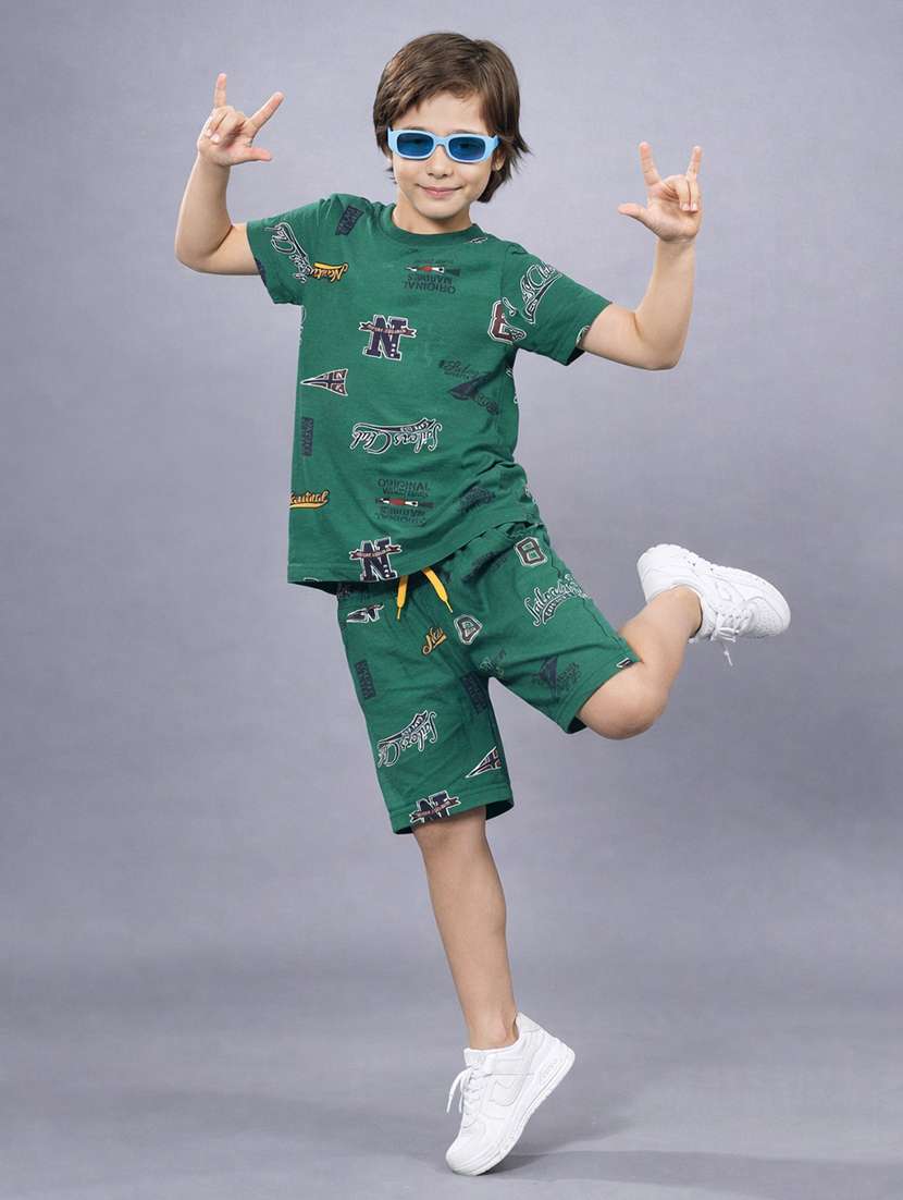 boys printed t-shirt and shorts set - 22357512 -  Standard Image - 1