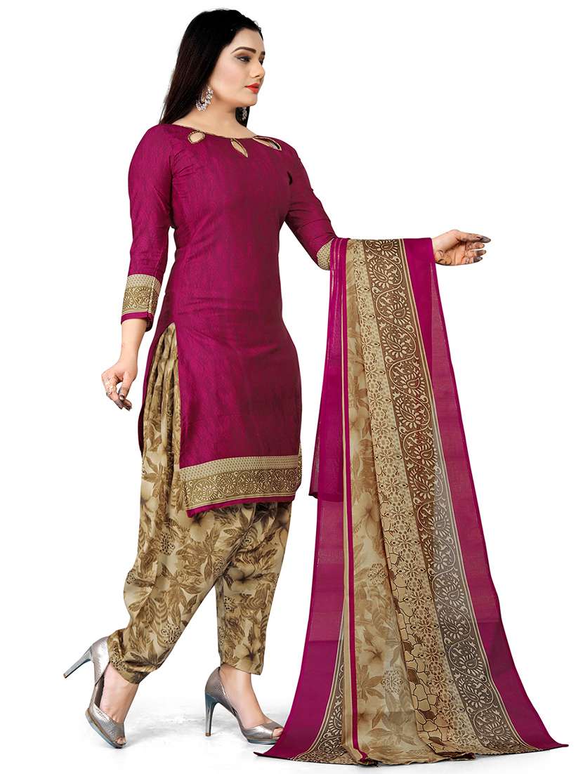 women printed unstitched suit set - 22357702 -  Standard Image - 1