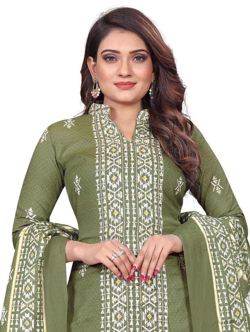 women printed unstitched suit set - 22357725 -  Standard Image - 4