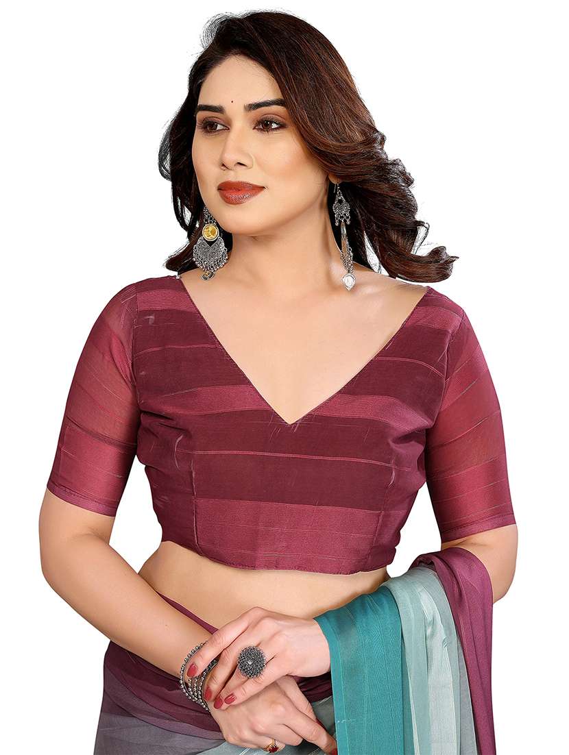 women printed casual wear saree with blouse - 22357890 -  Standard Image - 4