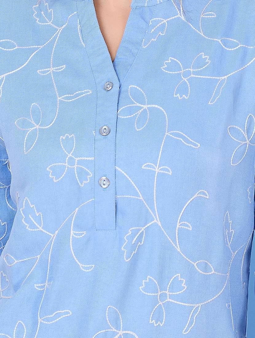 women embroidered top and trouser co-ord set - 22357968 -  Standard Image - 4