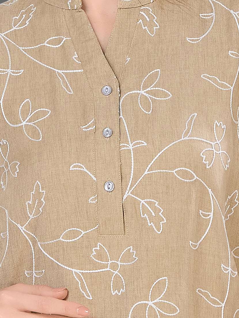 women embroidered top and trouser co-ord set - 22357969 -  Standard Image - 4