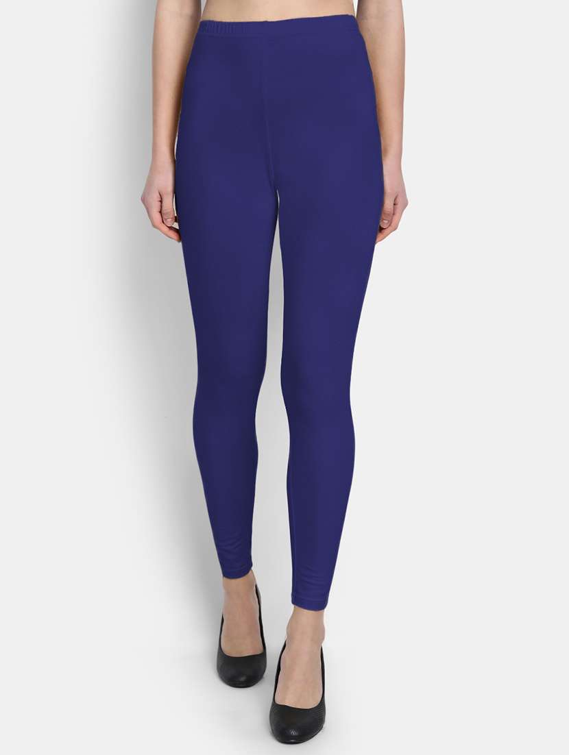 women solid mid rise legging