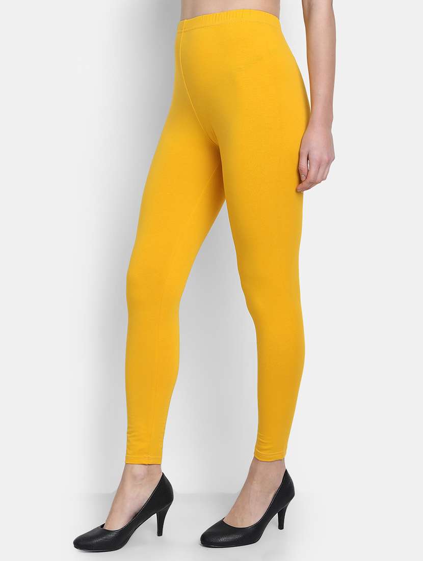 women solid mid rise legging - 22358111 -  Standard Image - 1