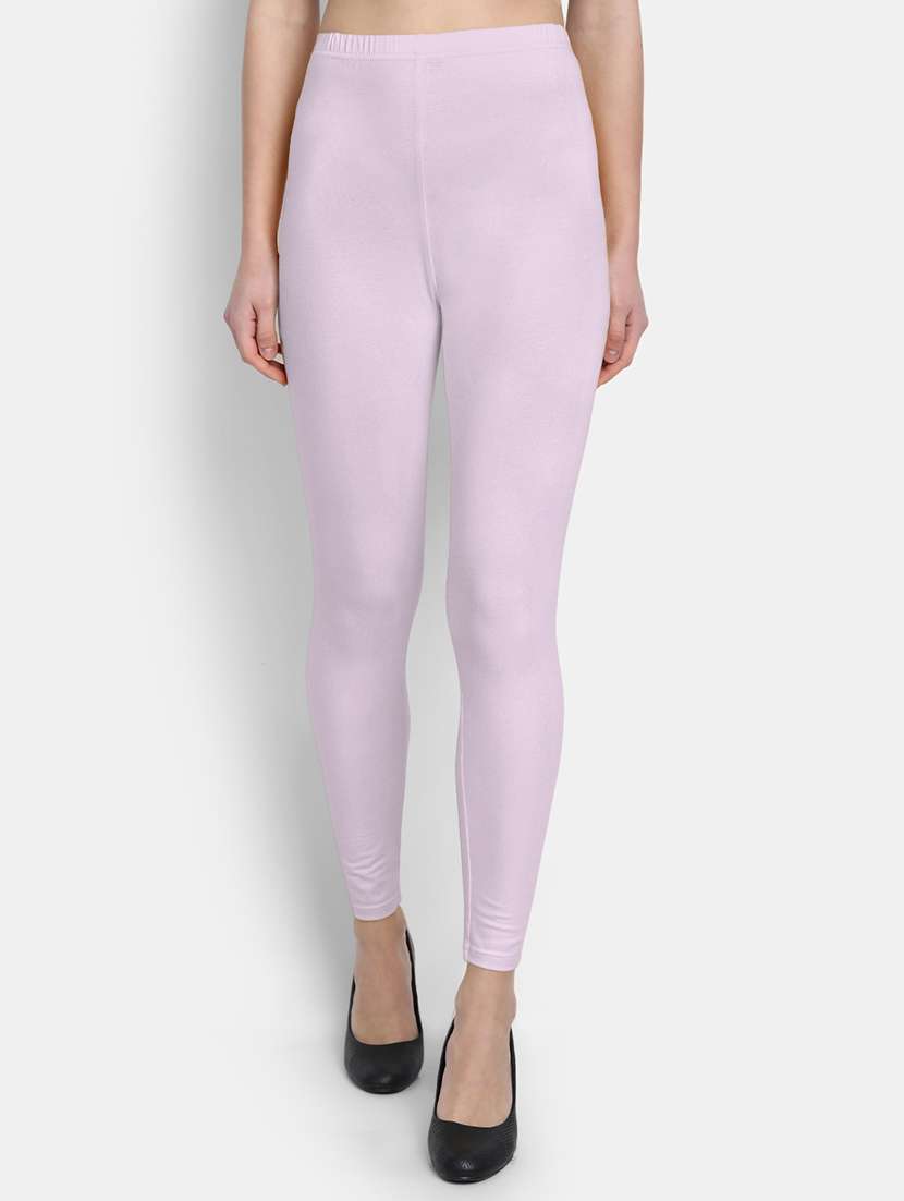 women solid mid rise legging