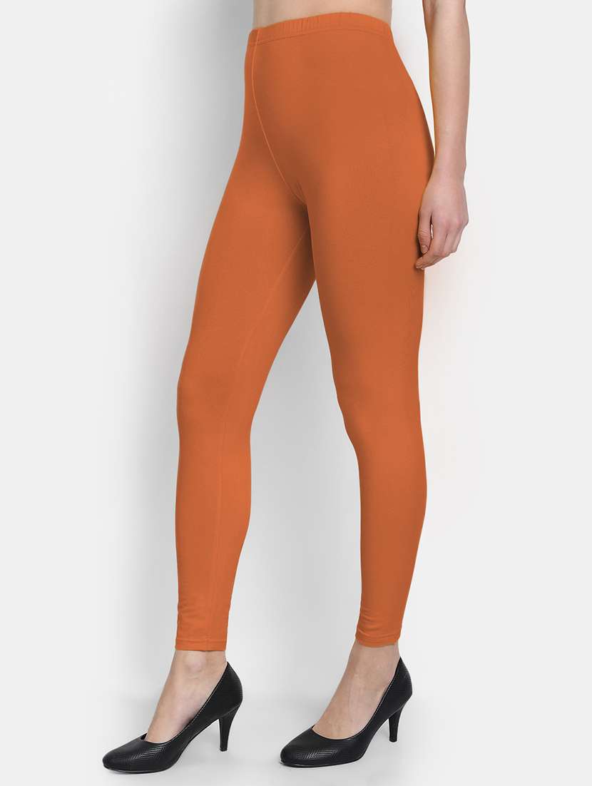 women solid mid rise legging - 22358126 -  Standard Image - 1
