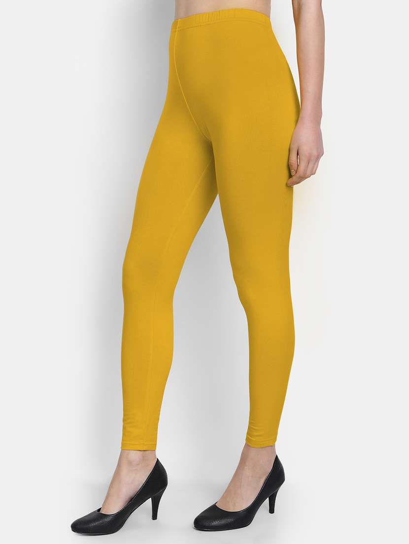 Women Solid Mid Rise Legging - 22358136 -  Standard Image - 1