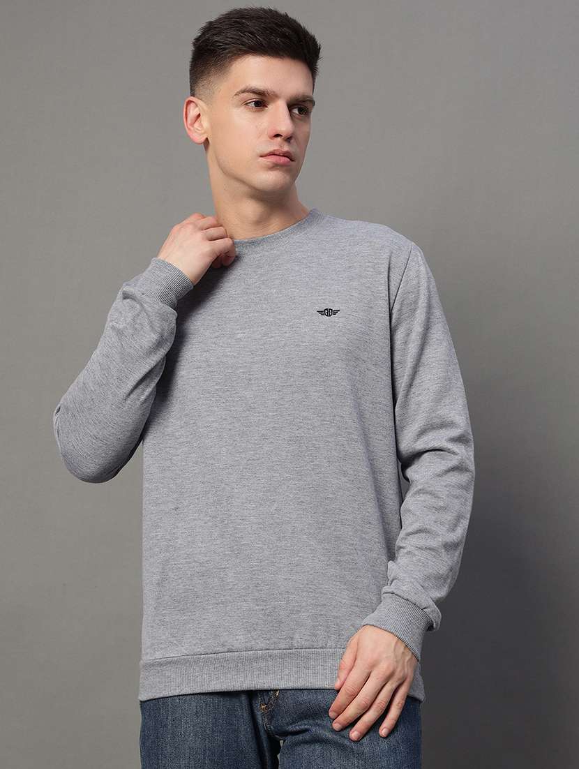 men solid long sleeve regular fit sweatshirt - 22358232 -  Standard Image - 1