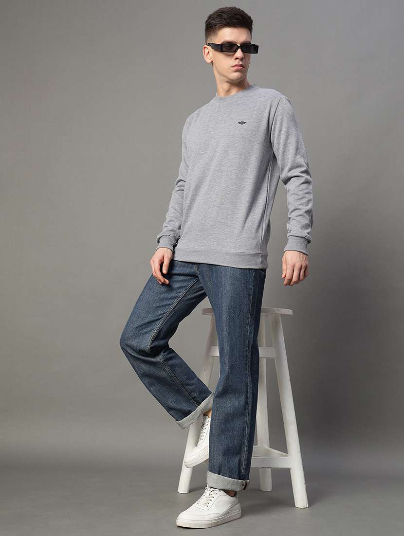 men solid long sleeve regular fit sweatshirt - 22358232 -  Standard Image - 4