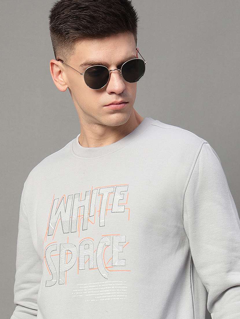 men typographic long sleeve regular fit sweatshirt - 22358245 -  Standard Image - 1