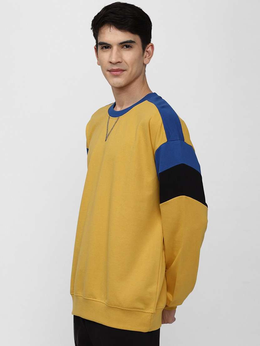 men color block long sleeve regular fit sweatshirt - 22358263 -  Standard Image - 1