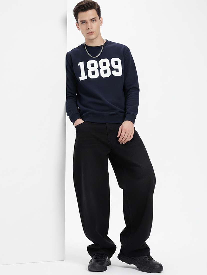 men typographic long sleeve regular fit sweatshirt - 22358272 -  Standard Image - 4