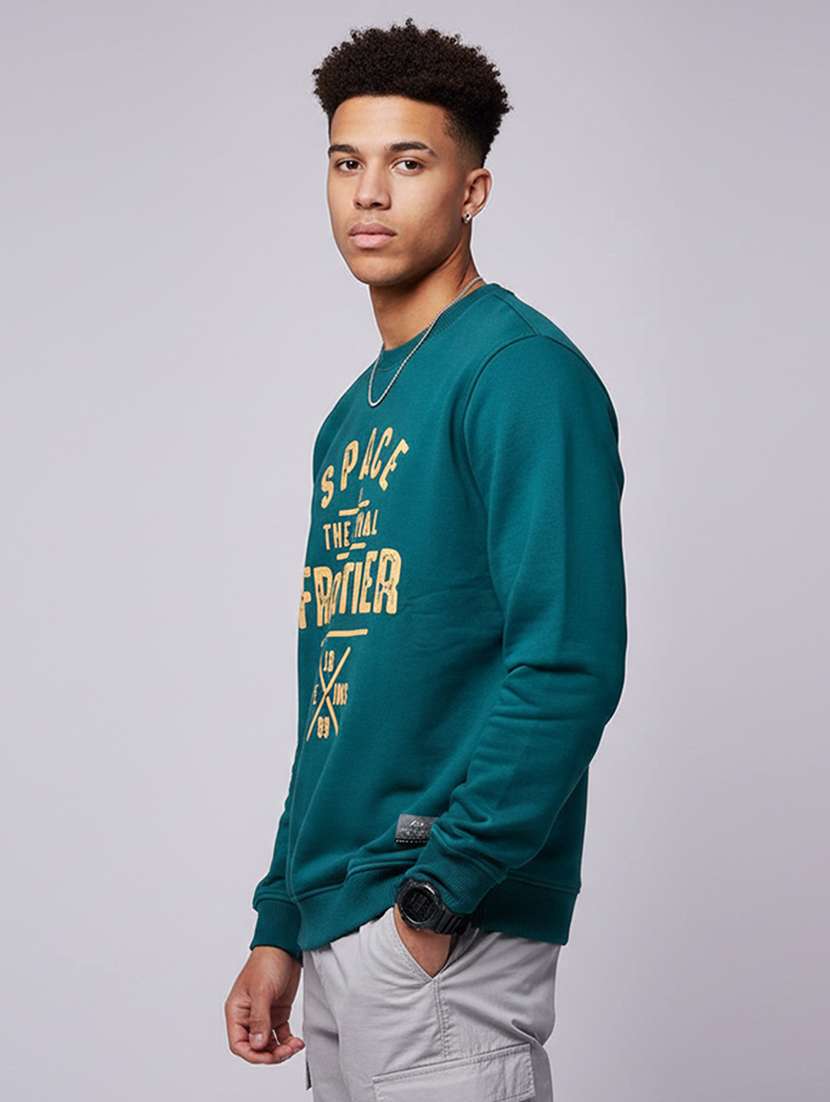 men typographic long sleeve regular fit sweatshirt - 22358274 -  Standard Image - 1