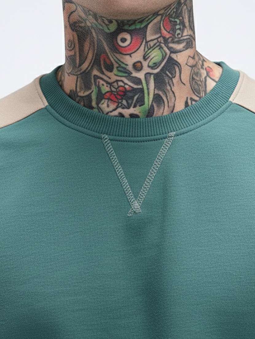 men color block long sleeve regular fit sweatshirt - 22358285 -  Standard Image - 4