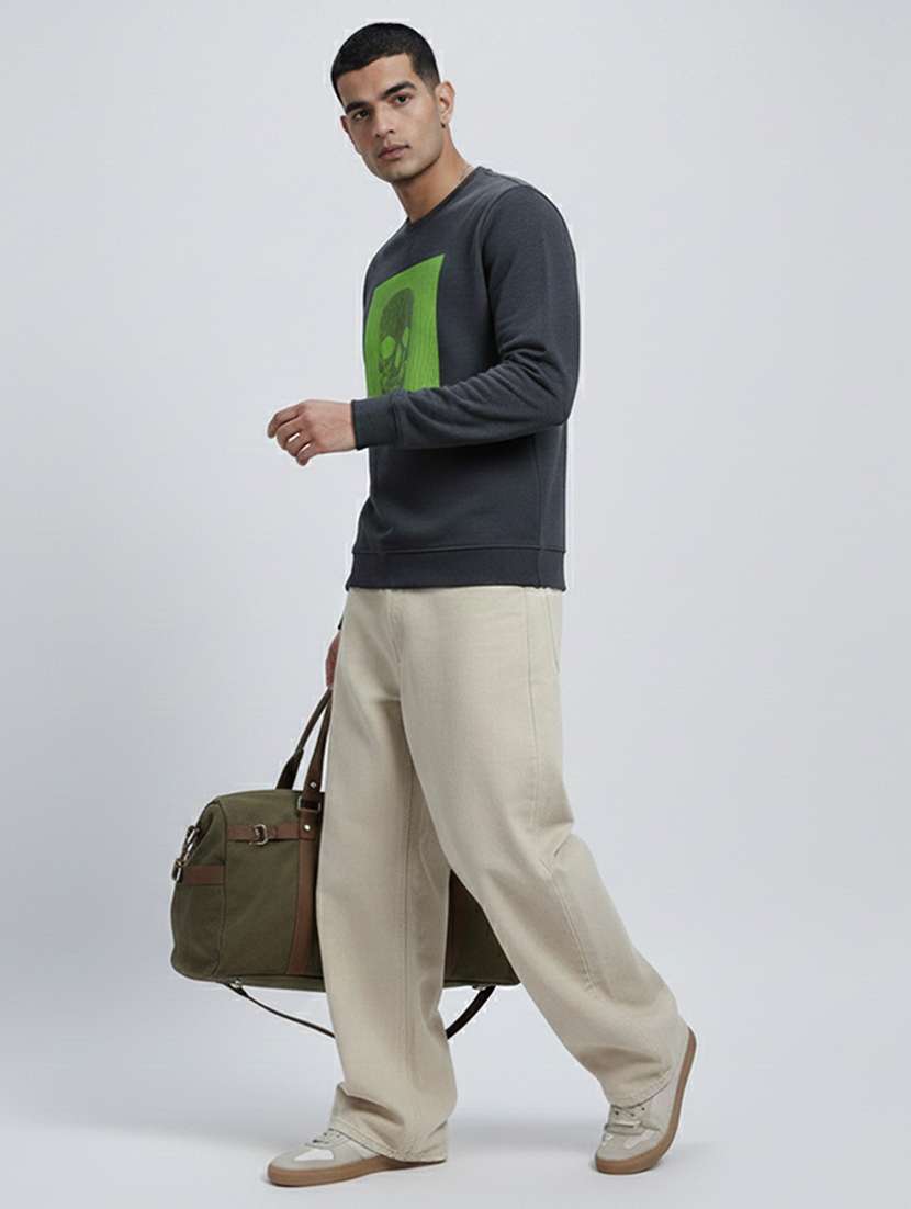 men printed long sleeve regular fit sweatshirt - 22358291 -  Standard Image - 4