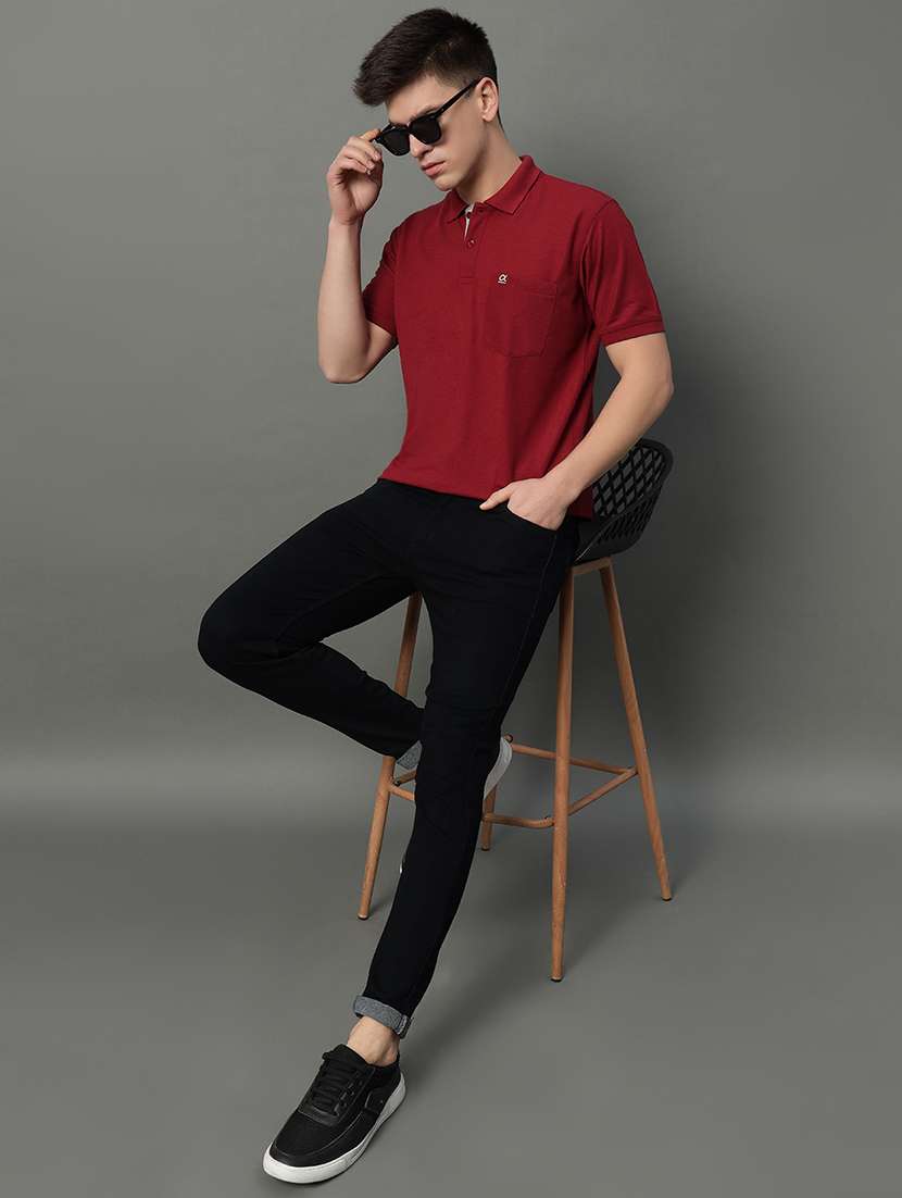 men solid short sleeve regular fit polo t-shirt - 22358421 -  Standard Image - 4
