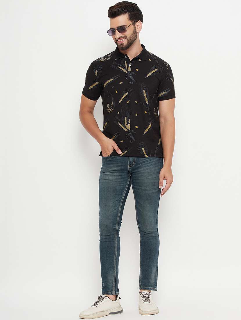 men printed short sleeve regular fit polo t-shirt - 22358545 -  Standard Image - 4