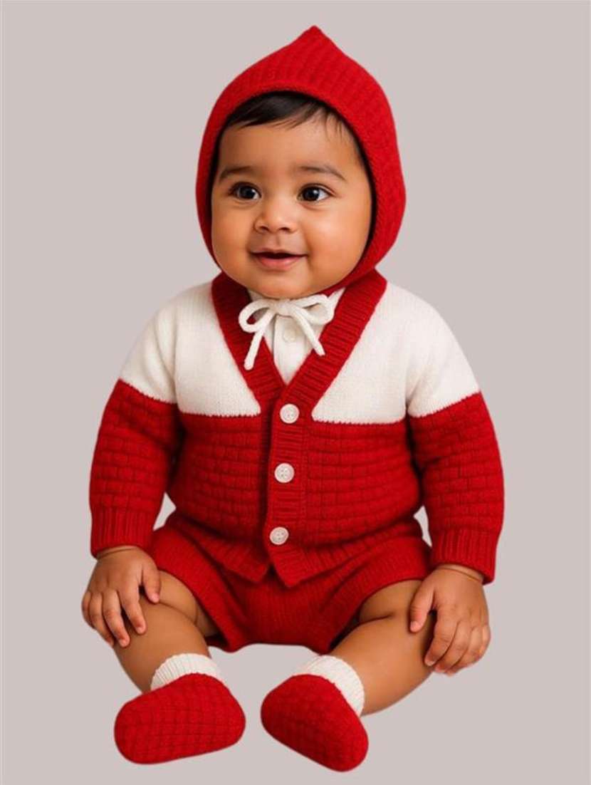 boys color blocked sweater with cap and socks - 22358622 -  Standard Image - 1