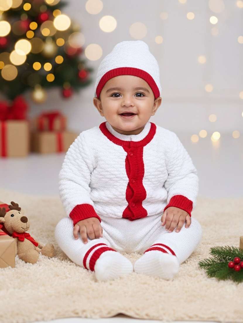 kids full length set with woolen cap and socks - 22358624 -  Standard Image - 1