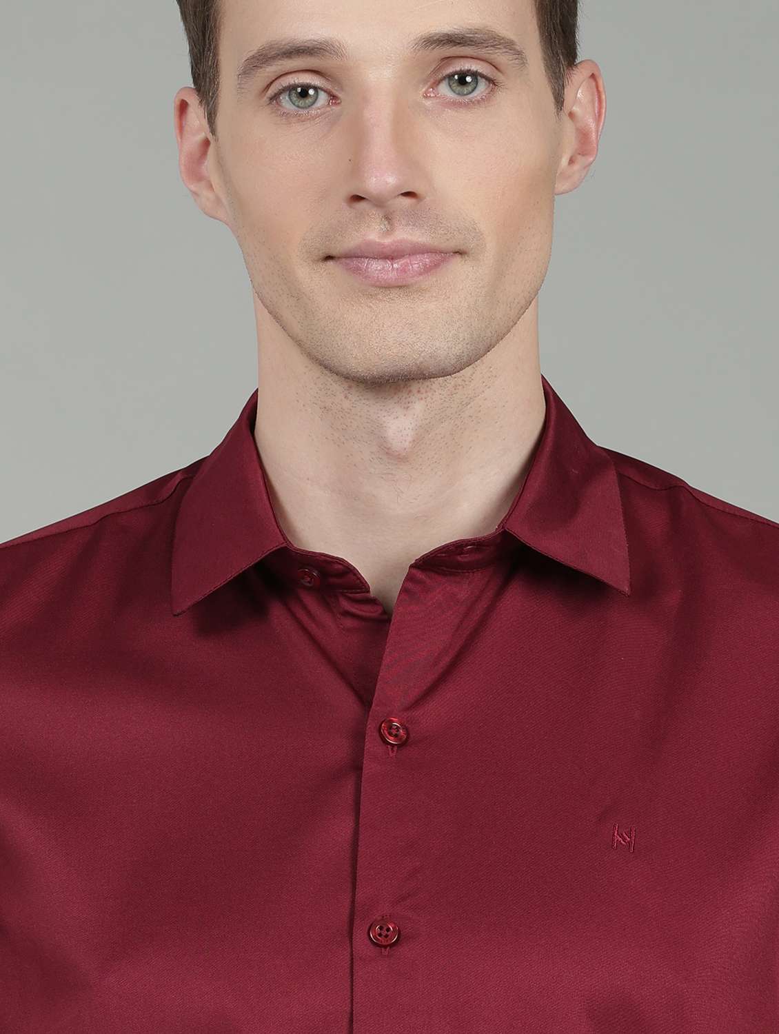 men solid long sleeve regular fit casual shirt - 22358670 -  Standard Image - 4