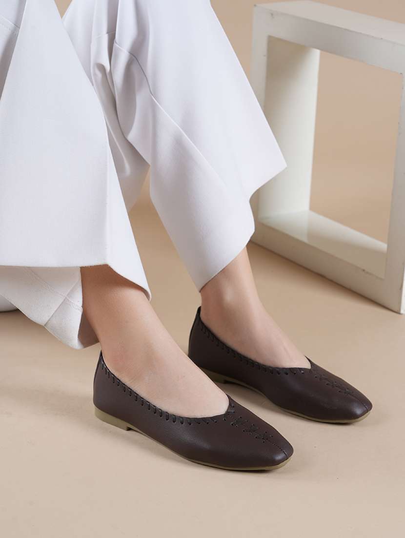 Women Solid Slip On Ballerina - 22358729 -  Standard Image - 1