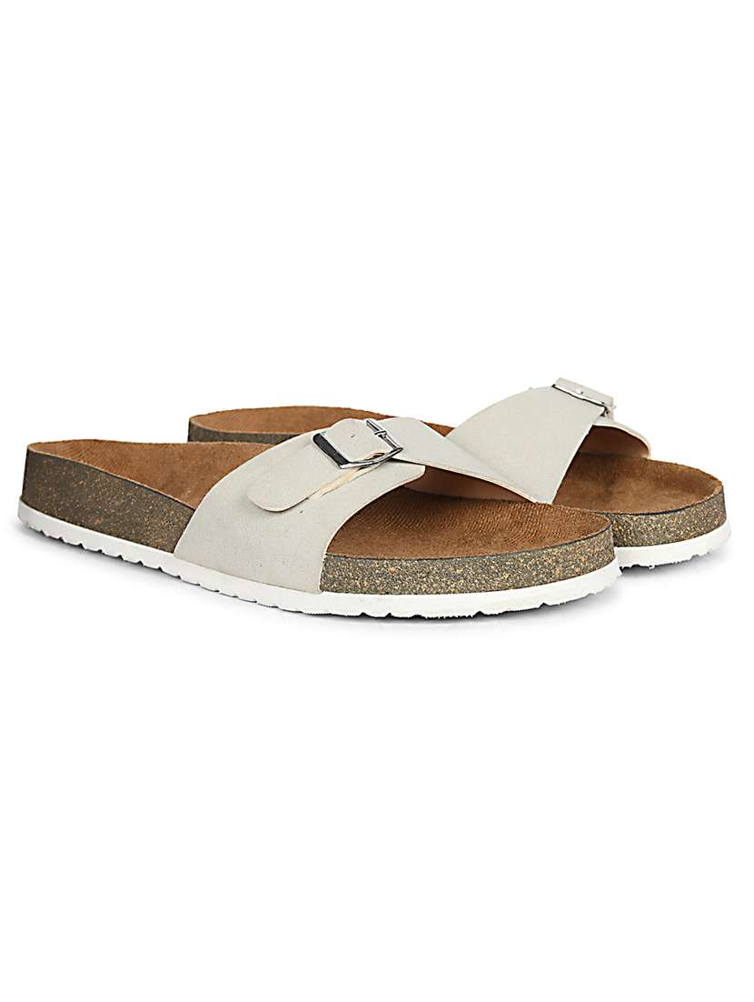 women solid slip on sandals - 22358744 -  Standard Image - 1
