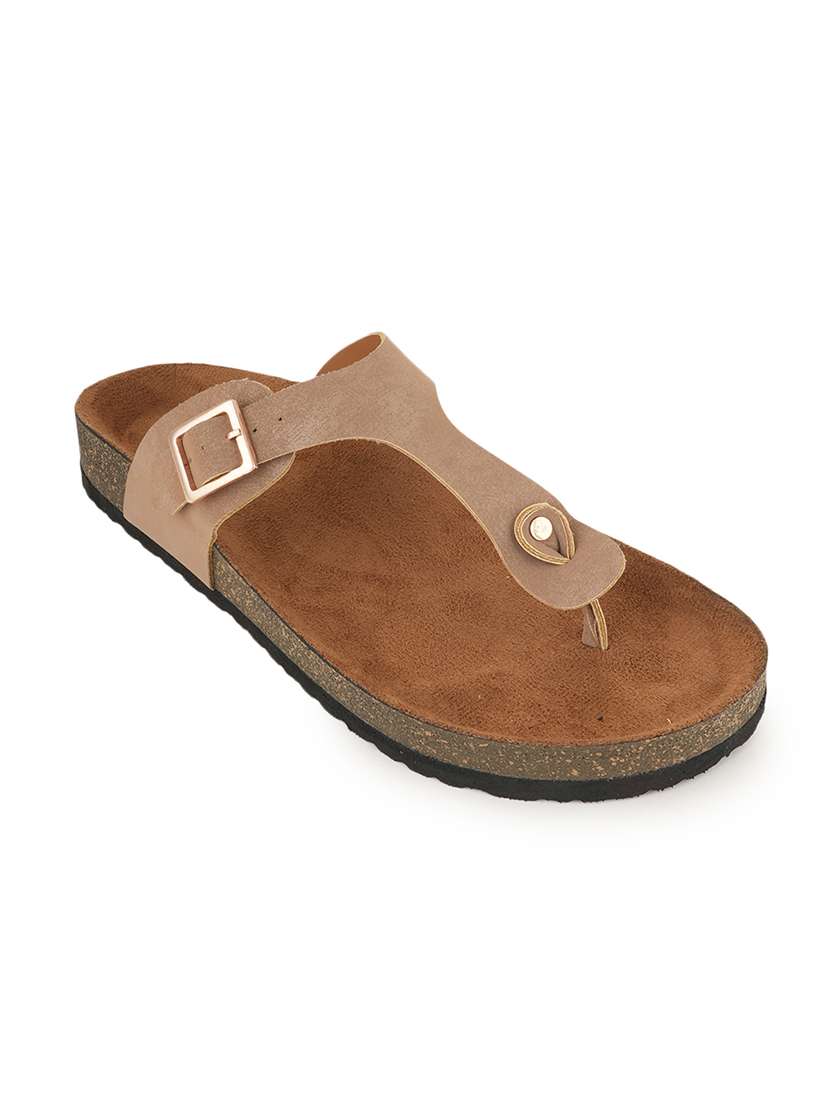 women solid slip on sandals - 22358755 -  Standard Image - 1