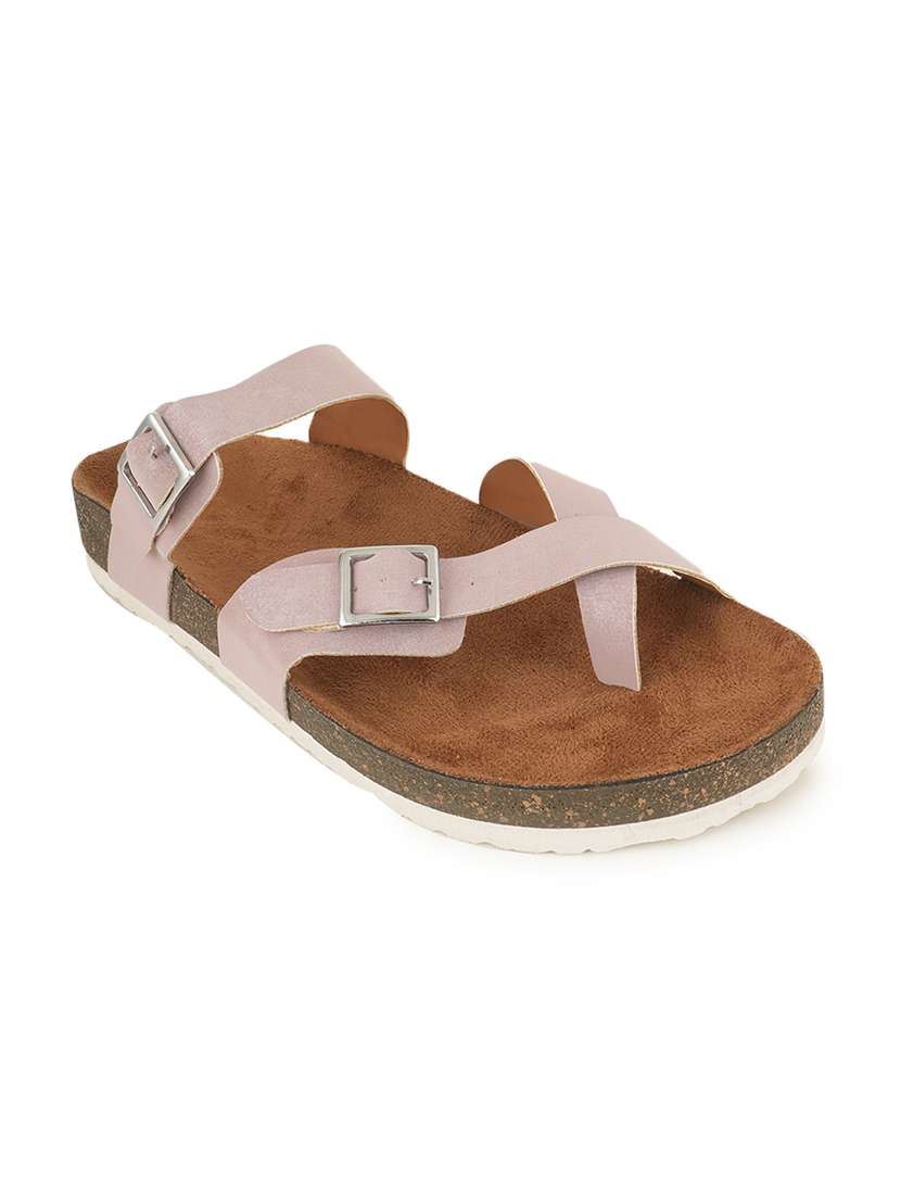 women solid slip on sandals - 22358764 -  Standard Image - 1