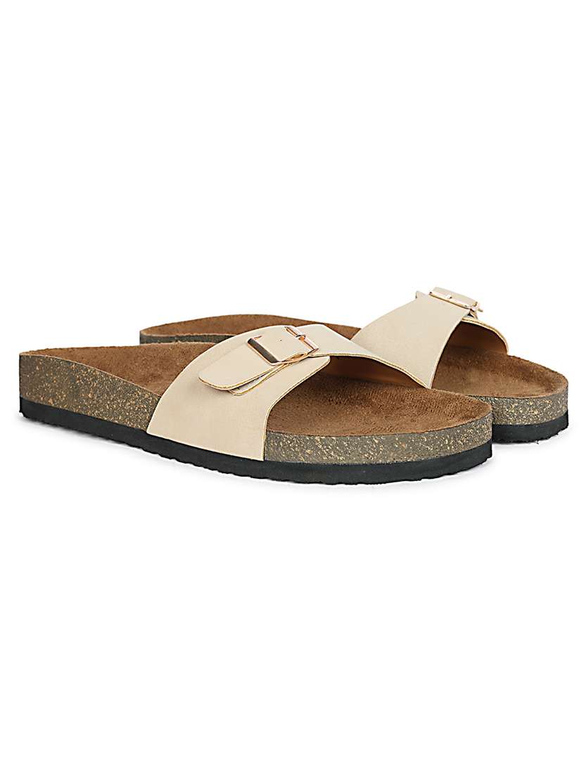 women solid slip on sandals - 22358783 -  Standard Image - 1