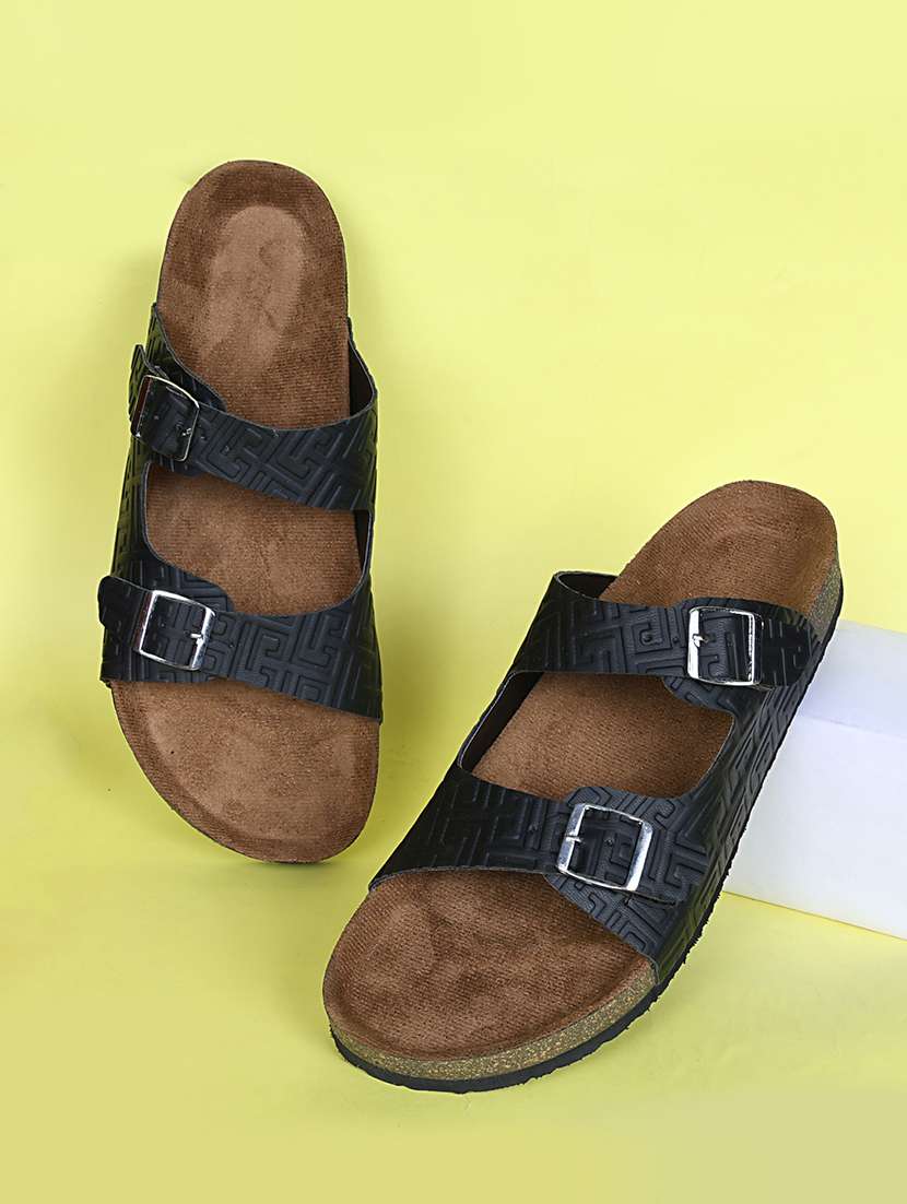 women solid slip on sandals