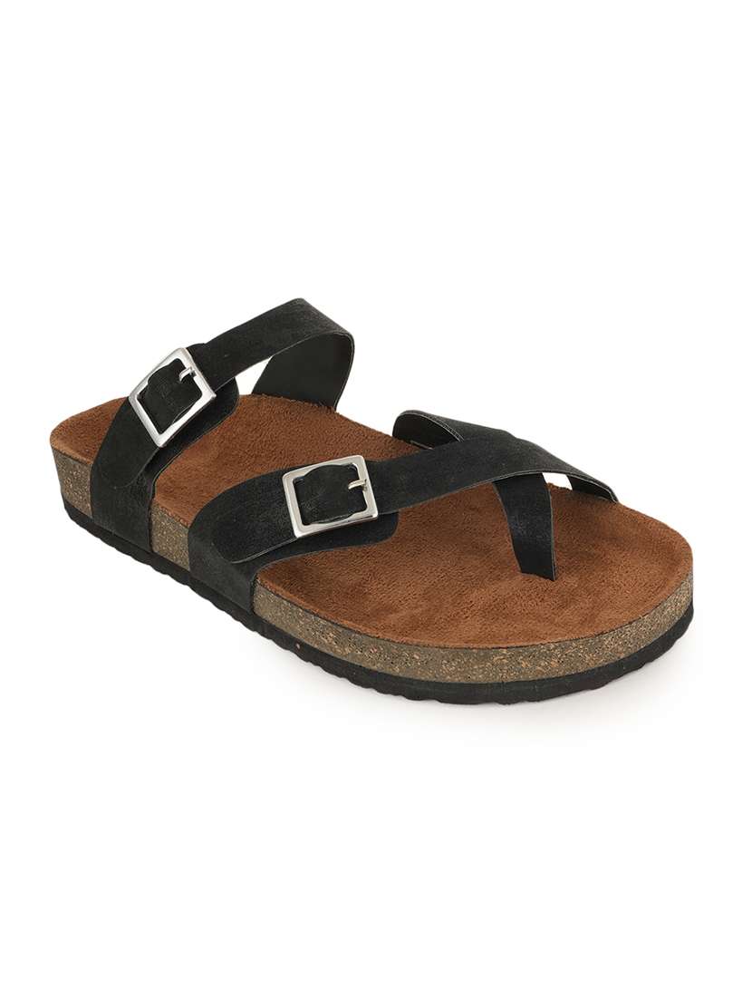 women solid slip on sandals - 22358798 -  Standard Image - 1