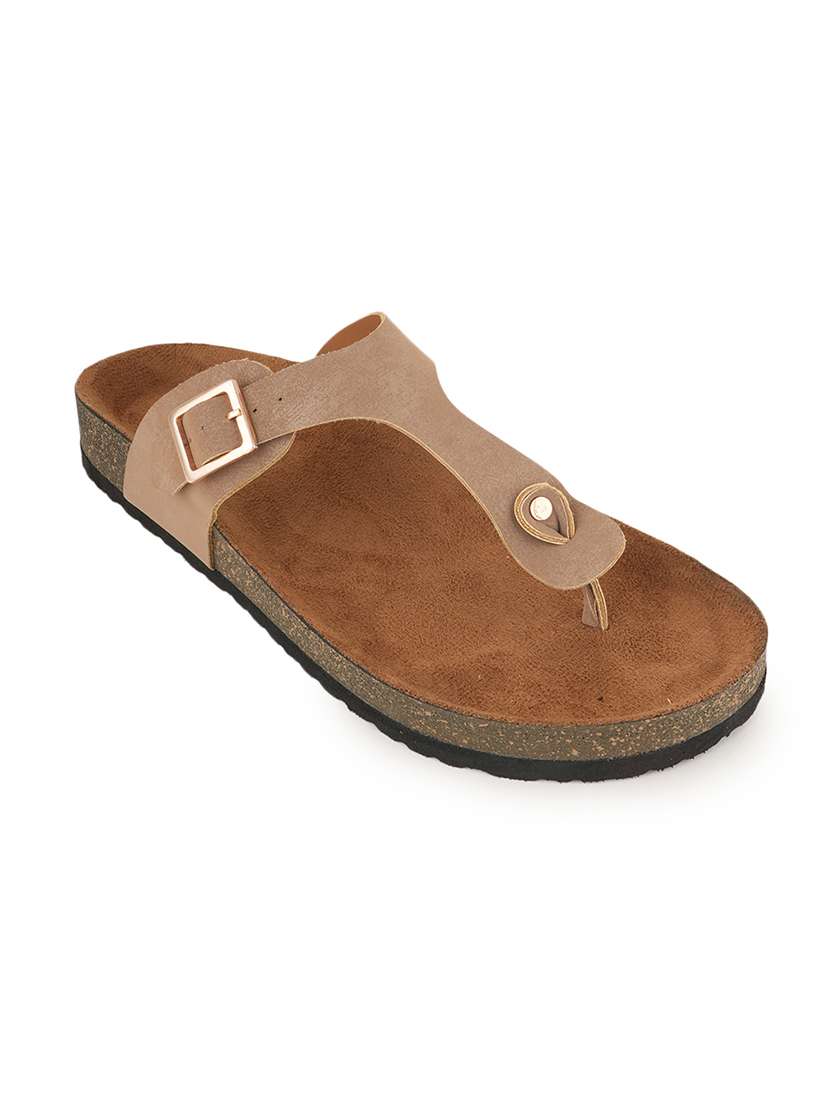 women solid slip on sandals - 22358802 -  Standard Image - 1