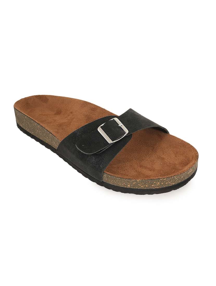 women solid slip on sandals - 22358803 -  Standard Image - 1