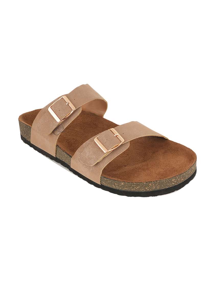 women solid slip on sandals - 22358807 -  Standard Image - 1