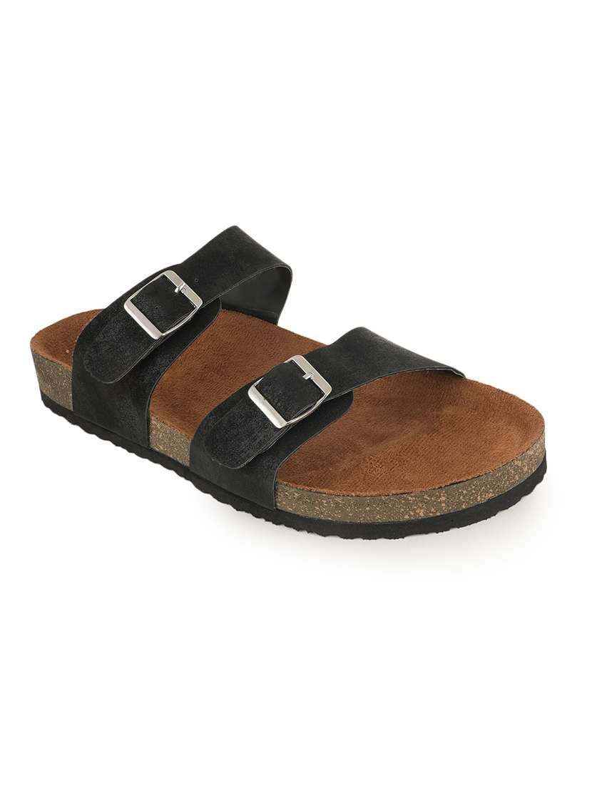women solid slip on sandals - 22358808 -  Standard Image - 1