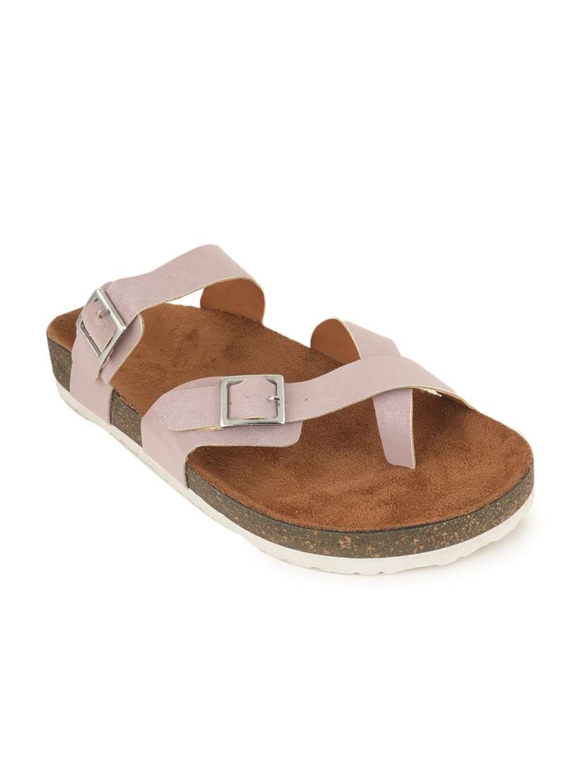 women solid slip on sandals - 22358811 -  Standard Image - 1