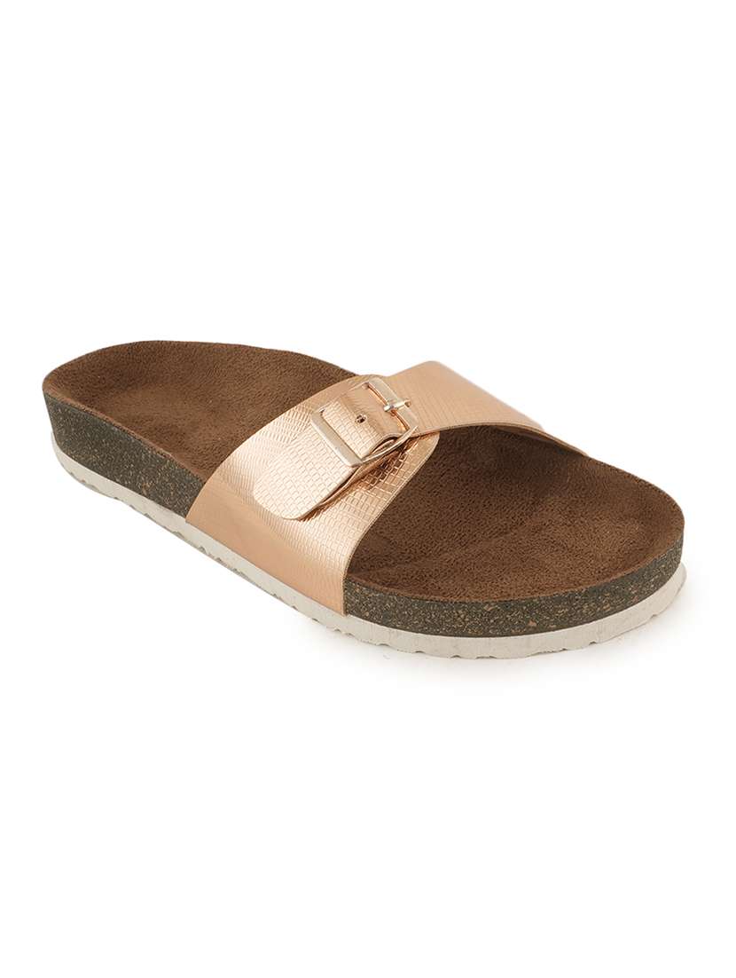 women solid slip on sandals - 22358815 -  Standard Image - 1