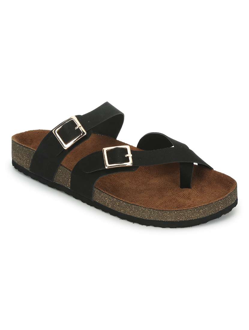 women solid slip on flat sandals - 22358825 -  Standard Image - 1