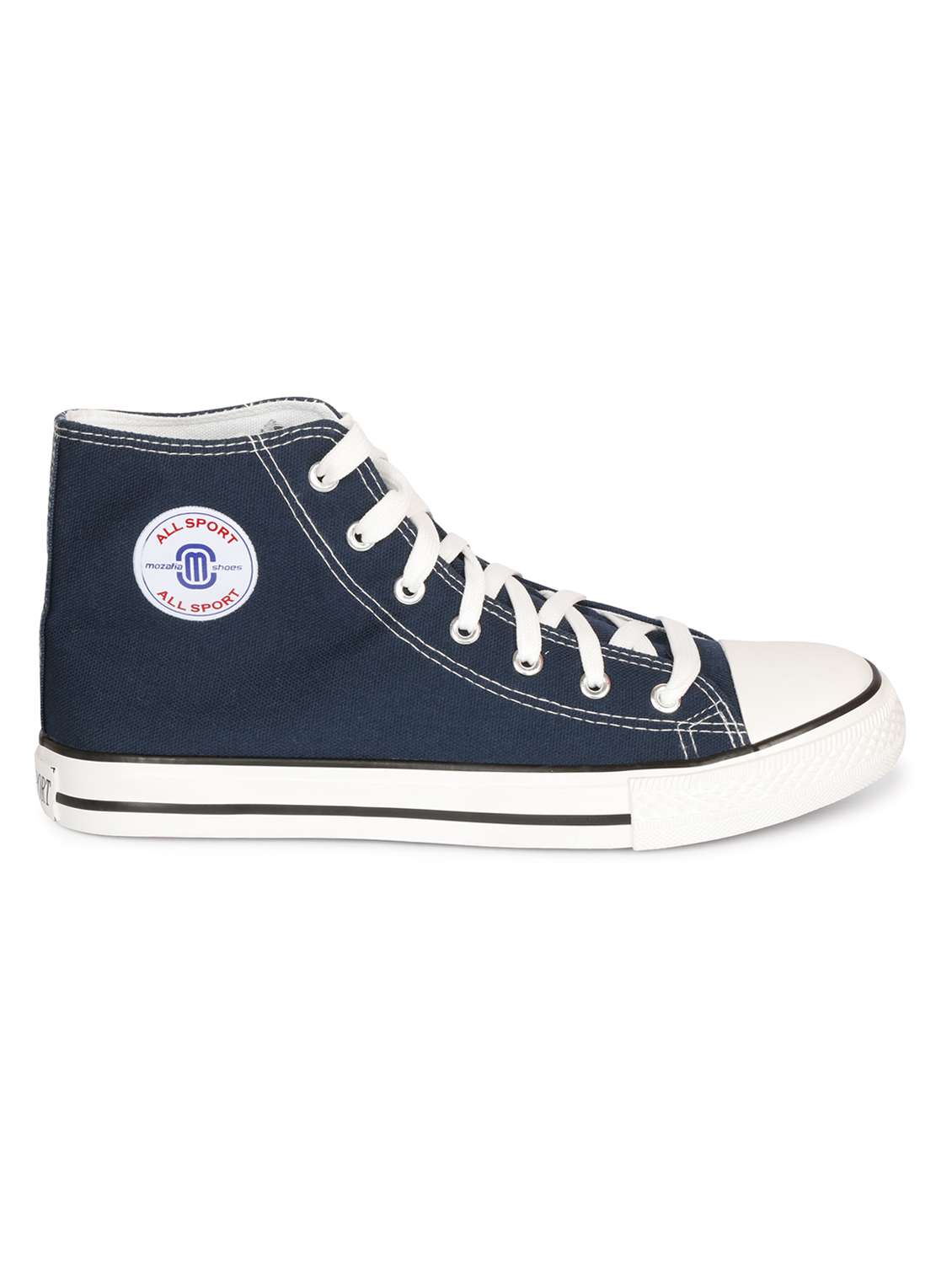 men solid lace up high ankle sneaker - 22358831 -  Standard Image - 1