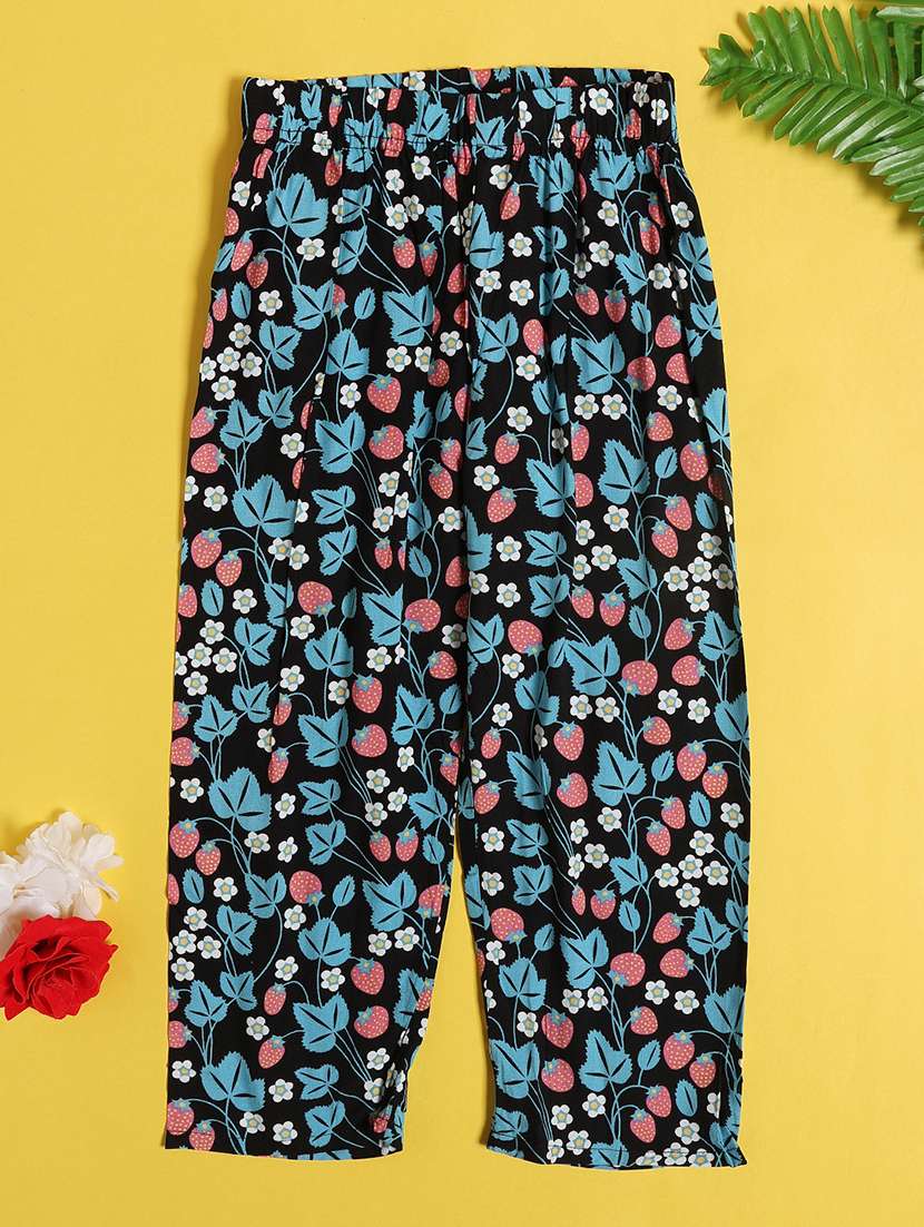 black cotton blend palazzo trouser - 22358892 -  Standard Image - 1