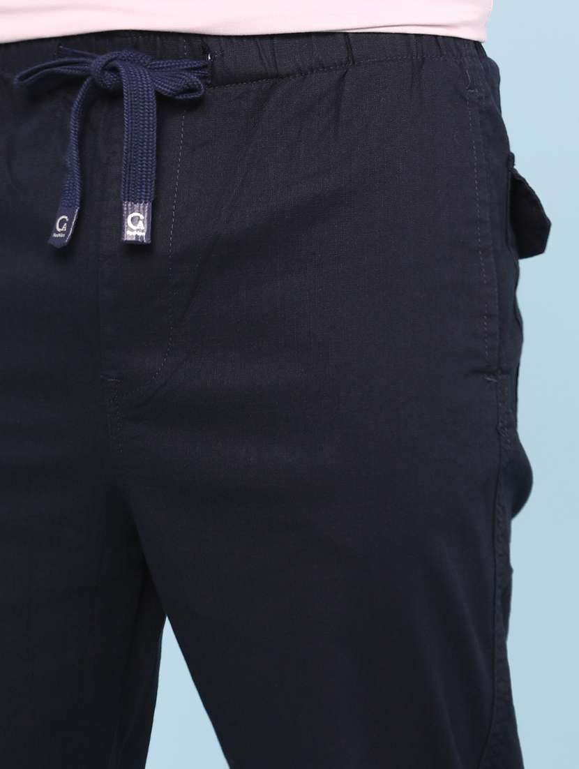 men solid mid rise regular fit cargo  - 22359224 -  Standard Image - 1